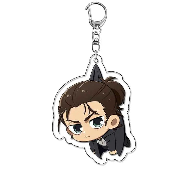 Attack On Titan Eren Jäger Anime Acrylic Keychain Jewelry Animation Products Key Chain Bag Charms Creative Pendant Friends Gift