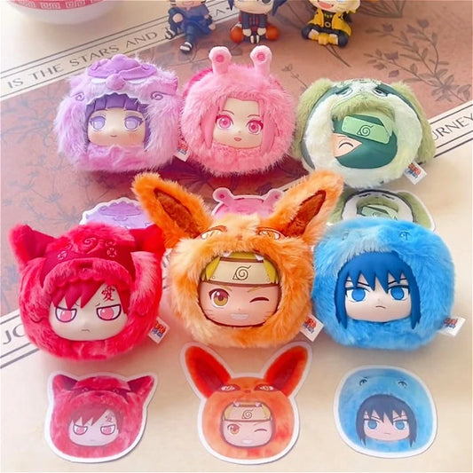 EAKI Naruto Shippuden Special Color Series Earphone Bag Blind Box Itachi Sasuke Cute Keychain Trendy Toys Surprise Pendants Gift