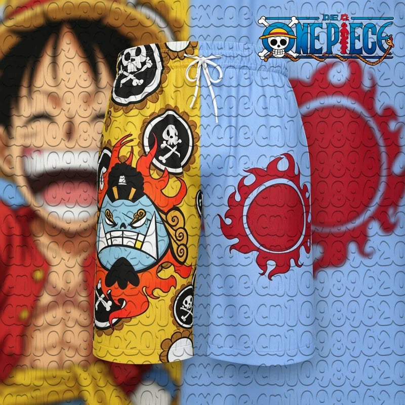 One Piece Thousand Sunny Ship 3D Print Quick Dry Shorts Unisex Summer Breathable Basketball Beach Anime Trend Sports Swim Trunks