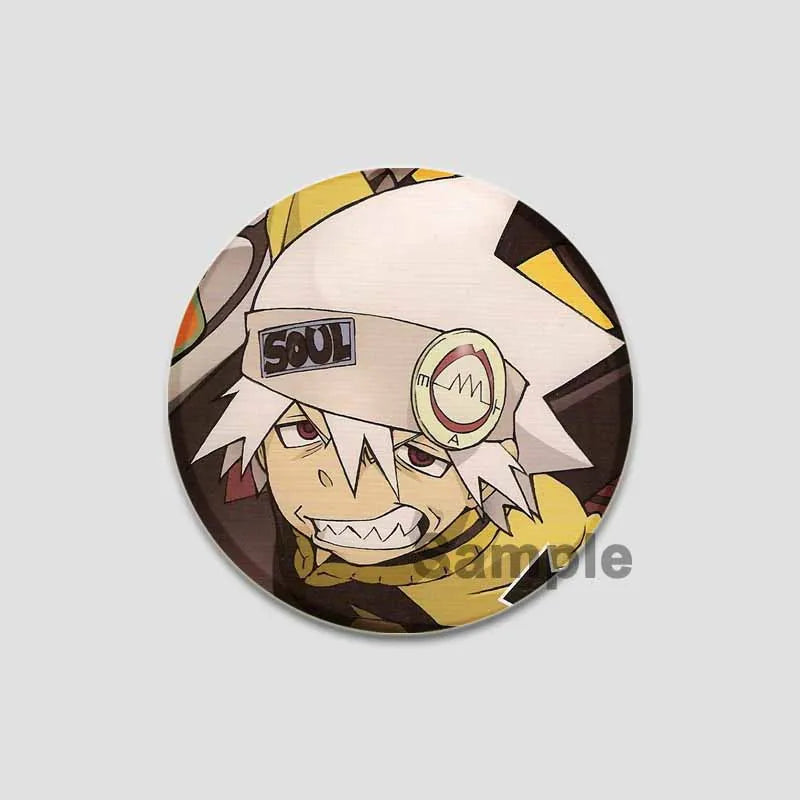 58/44/32mm Anime Soul Eater Round Pins Cartoon Badges