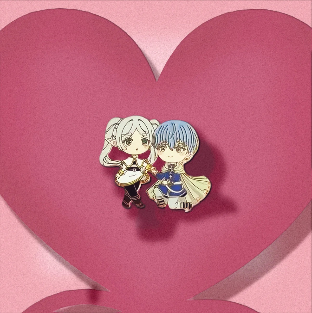 Anime couple  enamel pin