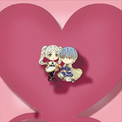 Anime couple  enamel pin