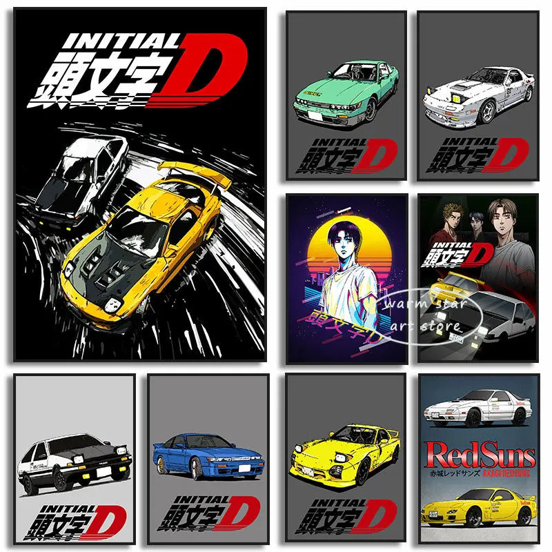Initial D Takumi Canvas Poster