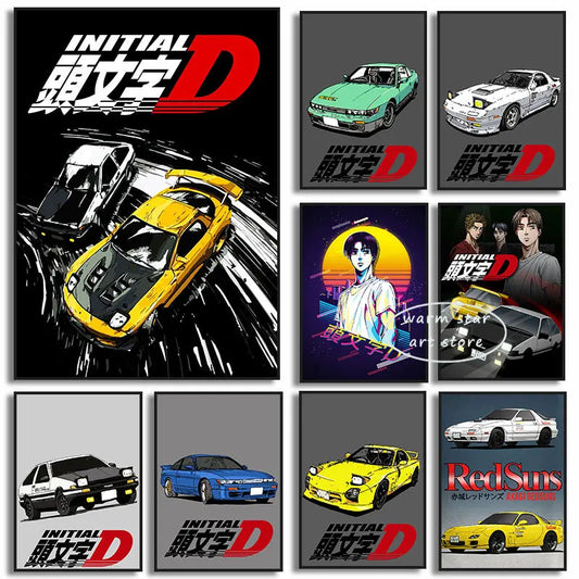 Initial D Takumi Canvas Poster