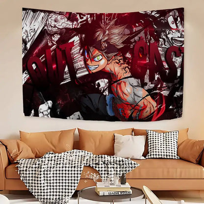 Black Clover Bohemian Tapestry