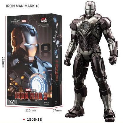 ZD Toys Iron Man Series Joint Movable MK1 MK2 MK3 MK4 MK5 MK6 MK7 MK42 MK43 MK50 Movie Action Figure 7 Inches Mark Dolls
