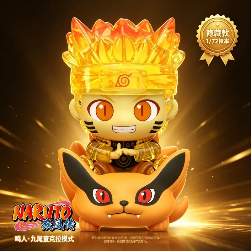 Naruto Shippuden Ninja&Beast Together Blind Box Cute Anime Uchiha Sasuke Kakashi Mini Figurine Collection Toys