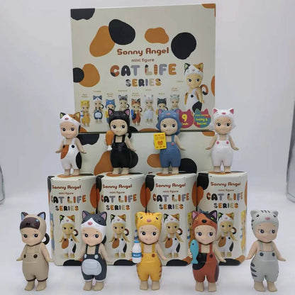 Mini Sonny Blind Box Cat Life And Dog Time Series Collection Anime Figure Ornament Doll Fans Kid Christmas Gifts