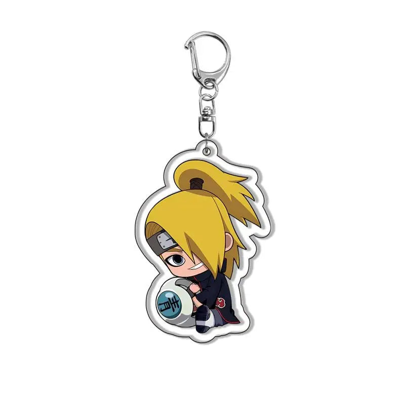 Naruto Shippuden Anime Acrylic Backpack Keychain Pendant Cosplay Accessory Uzumaki Naruto Figure Collectible Gift for Fans