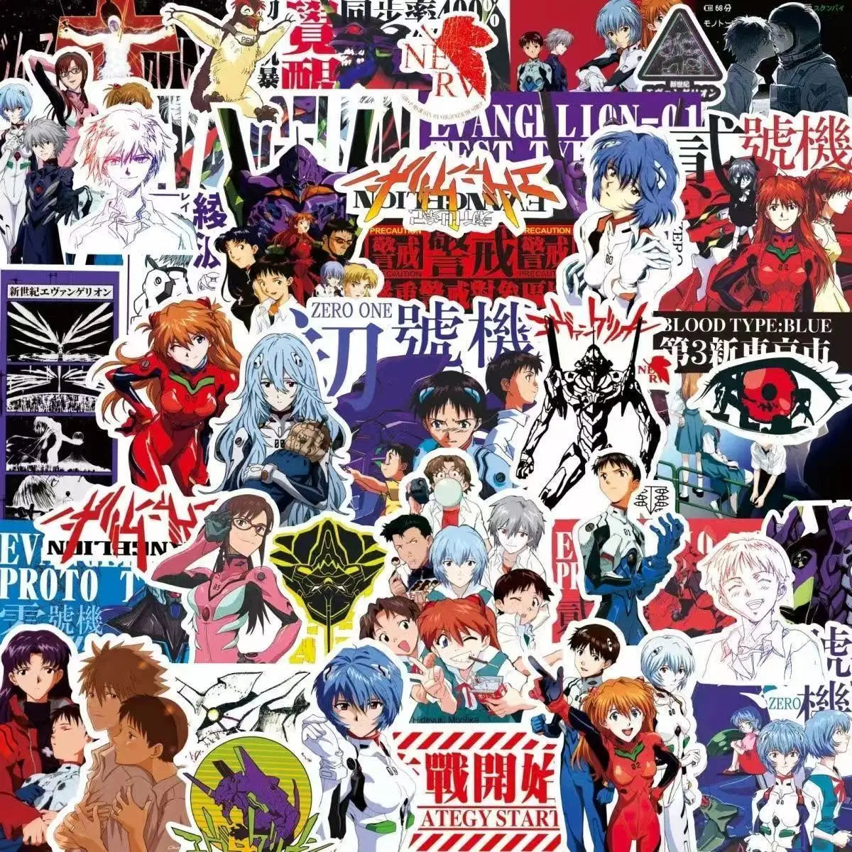 Evangelion Rei Asuka Stickers