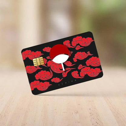 Anime N-NARUTO U-Uchiha I-Itachi Credit Card Stickers Skin For Bank Debit Decorative Protection 4PCS Anti-scratch Waterproof