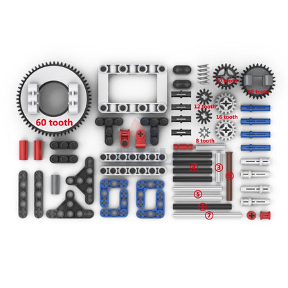 High-Tech Accessory Parts Kit MOC Building Blocks Package Compatible All Brand Bricks Educational Toy for Children Adults Gifts