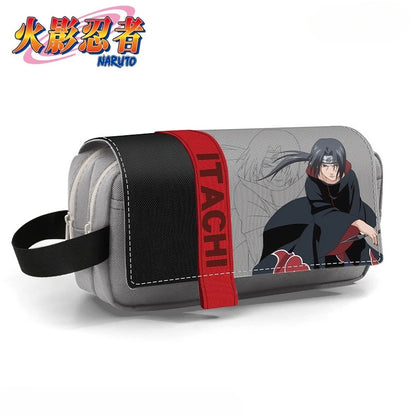 NARUTO Uzumaki Naruto Uchiha Sasuke Uchiha Itachi Anime Merchandise Pencil Case Cartoon Creative Large-Capacity Stationery Bag