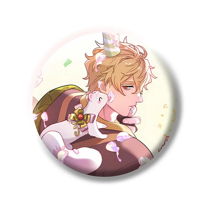 Cartoon Anime Game Nu: Carnival Eiden Yakumo Olivine Kuya Blade Metal Badge Button Brooch Pin Cosplay Cute keychains fans Gifts