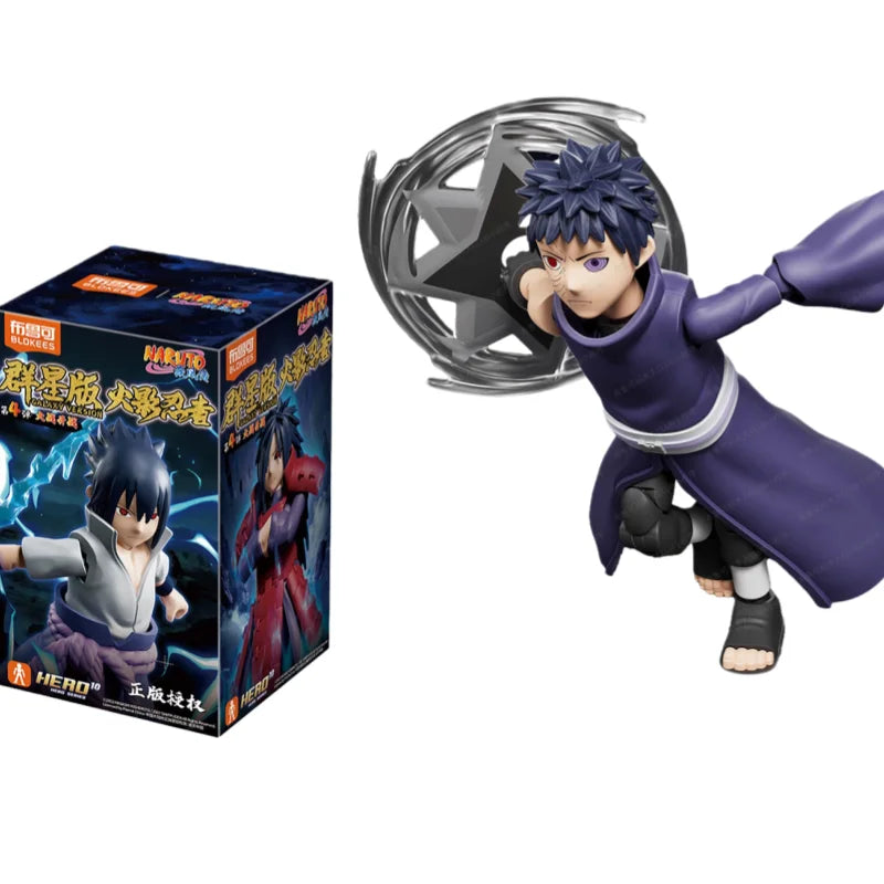 BLOKEES Building Block Man NARUTO Many Stars Edition 4nd Uchiha Sasuke Assembly Model Desktop Decoration Collect Gifts