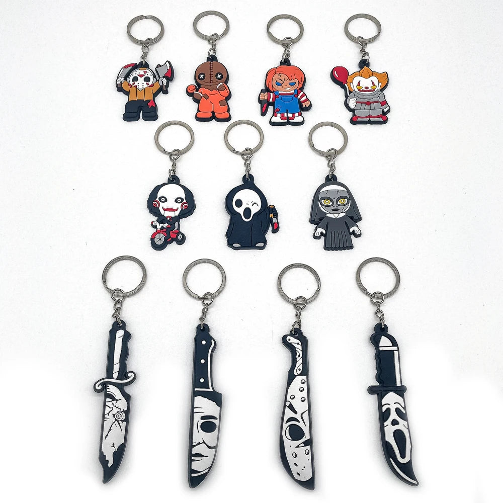 50PCS Keychains Terror Movie Character Keyring