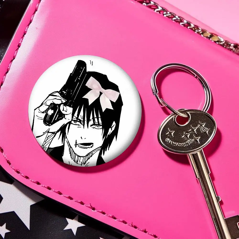 Anime Toji Fushiguro Photo Brooches Creative Round Badge Gifts Pins 32/44/58mm