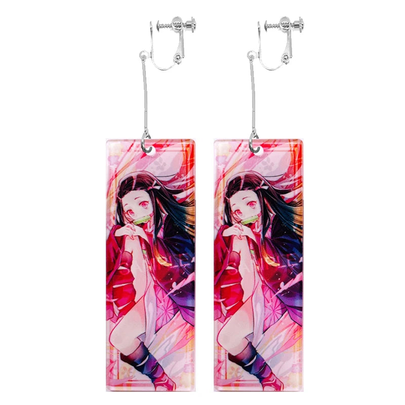 Demon Slayer Tanjiro Hanafuda Earrings