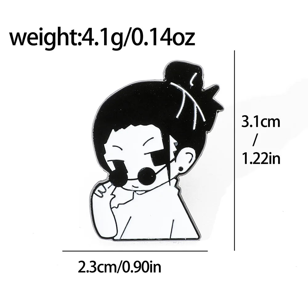 Gojo Satoru Cats Enamel Pin Kawaii Anime Role Eye Mask Cute Manga Brooches Badge Jujutsu Kaisen Anime Accessories For Backpack