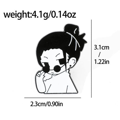 Gojo Satoru Cats Enamel Pin Kawaii Anime Role Eye Mask Cute Manga Brooches Badge Jujutsu Kaisen Anime Accessories For Backpack