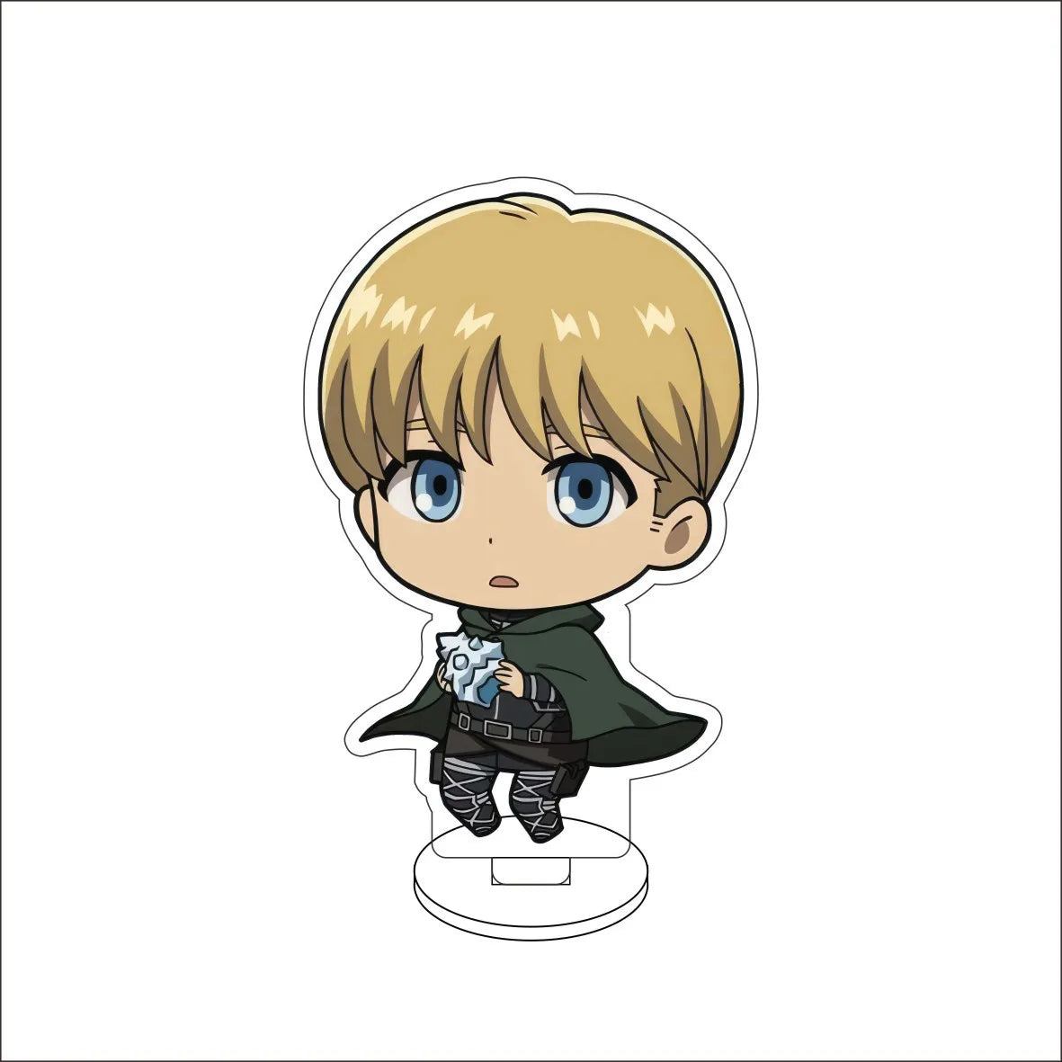 10CM Anime ‌Attack on Titan Cos Eren Jaeger Mikasa Ackerman Levi Ackerman Hanji Zoe Figure Acrylic Stand Cute Ornaments Gifts