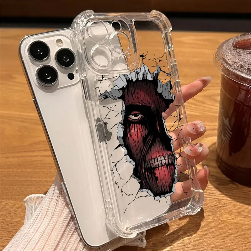 Attack On Titan Clear Phone Case