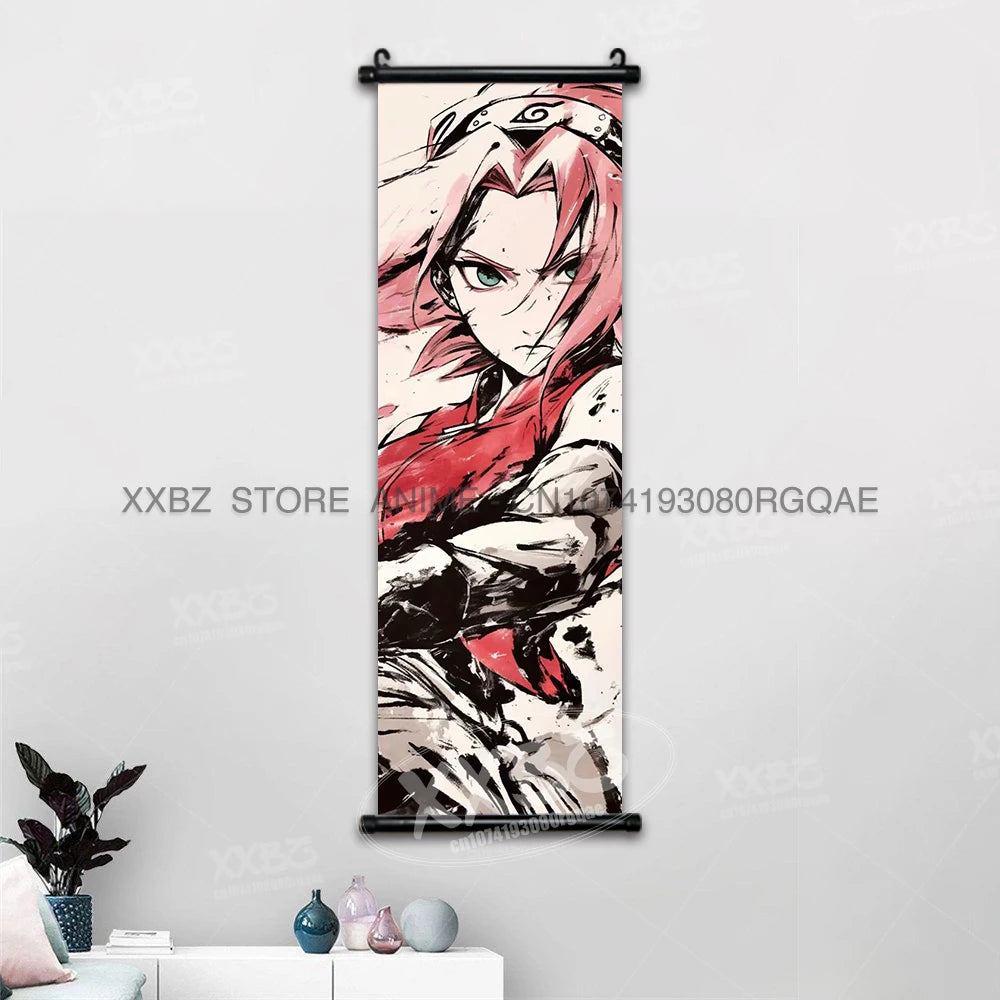 Naruto Hyuga Hinata Canvas Scroll
