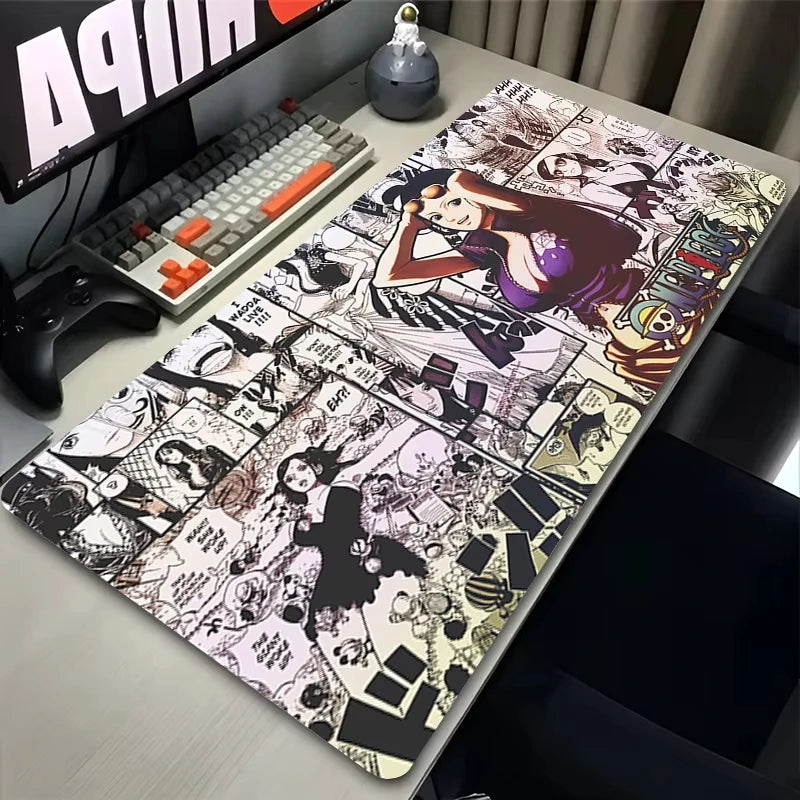 Mouse Pad Anime XL Gaming Accessories One Piece Nico Robin Keyboard Pad PC Computer Rubber Desk Mat Gamer Carpet Office Mousepad