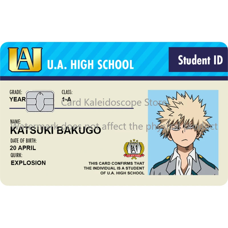 My Hero Academia Student ID Card Sticker