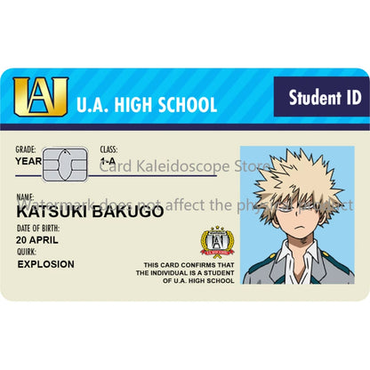 My Hero Academia Student ID Card Sticker