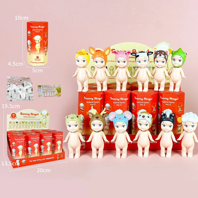 Cute Angel Hippers Blind Box Animal Standing Series Anime Figure Room and Office Decoration Collection Children Christmas Gifts