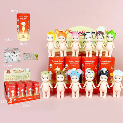 Cute Angel Hippers Blind Box Animal Standing Series Anime Figure Room and Office Decoration Collection Children Christmas Gifts
