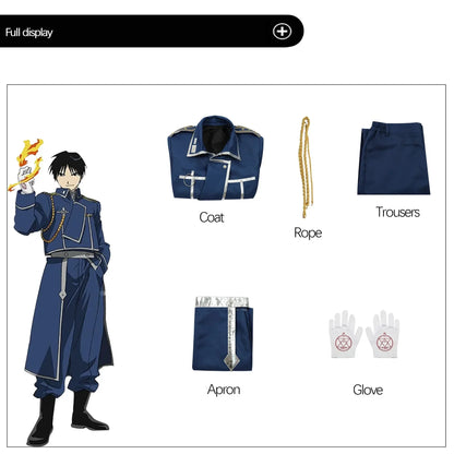 Fullmetal Alchemist Roy Mustang Military Coat – Blue Uniform