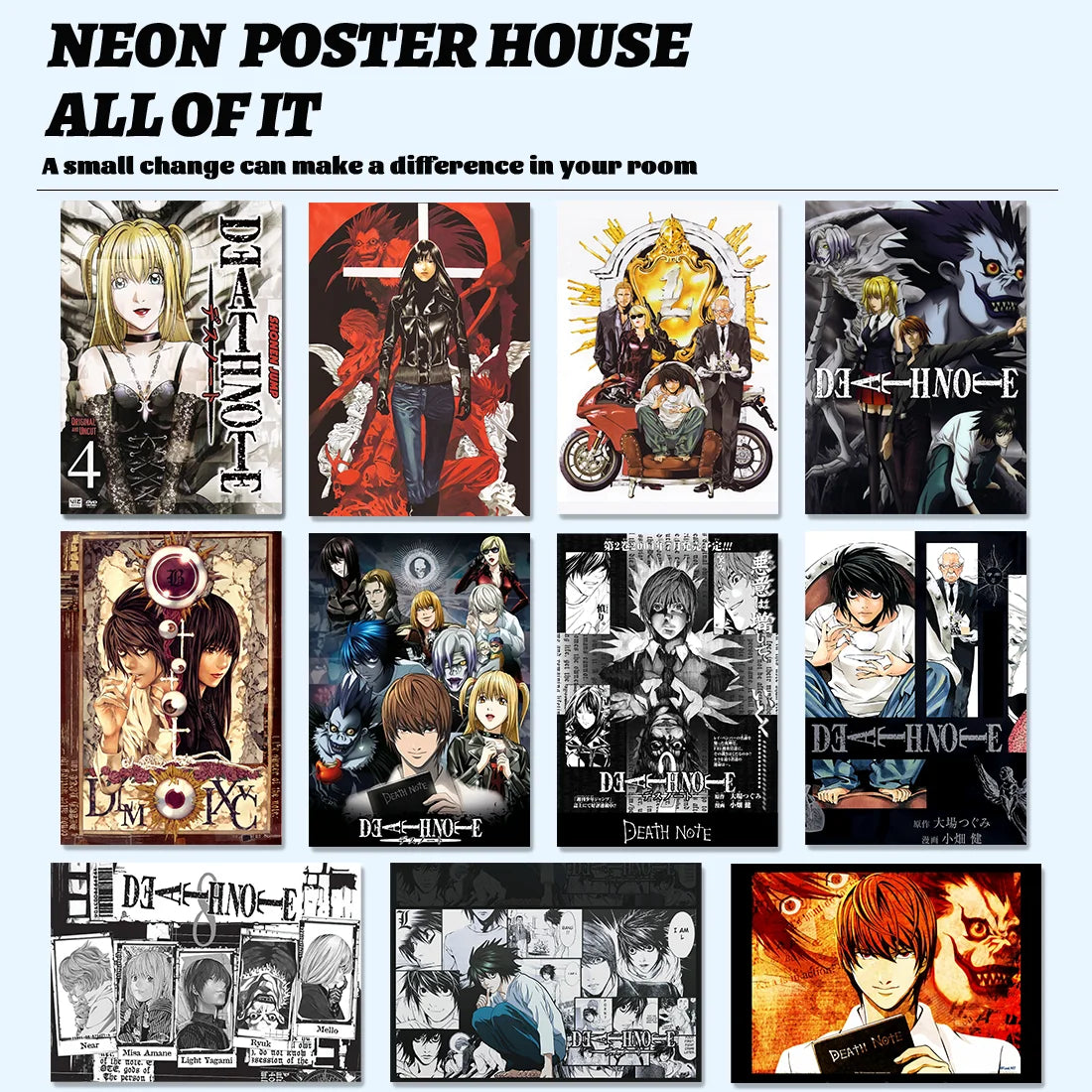 Death Note Light Yagami Canvas Poster