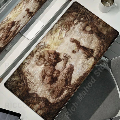 Anime Attack on Titan XXL Desk Mat Large Black White Mouse Pad Gamer Computer Mousepad Gaming Laptop Keyboard Mouse Mats Carpet
