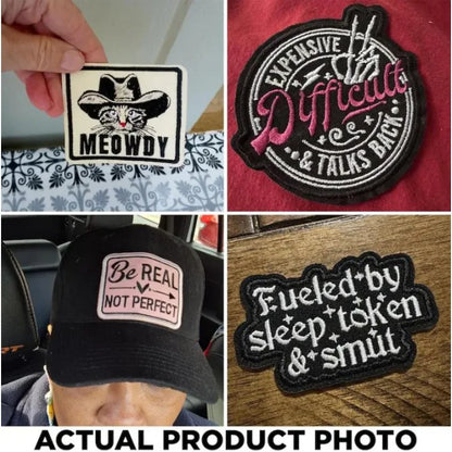 Custom Embroidery Patches Morale Personalized Logo Any Size Hook & Loop Iron on Sew on Patch for Clothing Jacket Bag Wholesale