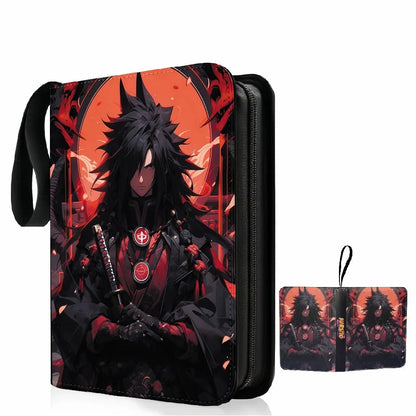 NARUTO Cards Binder 4/9 Pocket Trading Card Holder Collector Anime Card Album with 50 inner Pages Zipper Holder Up to 900 Cards