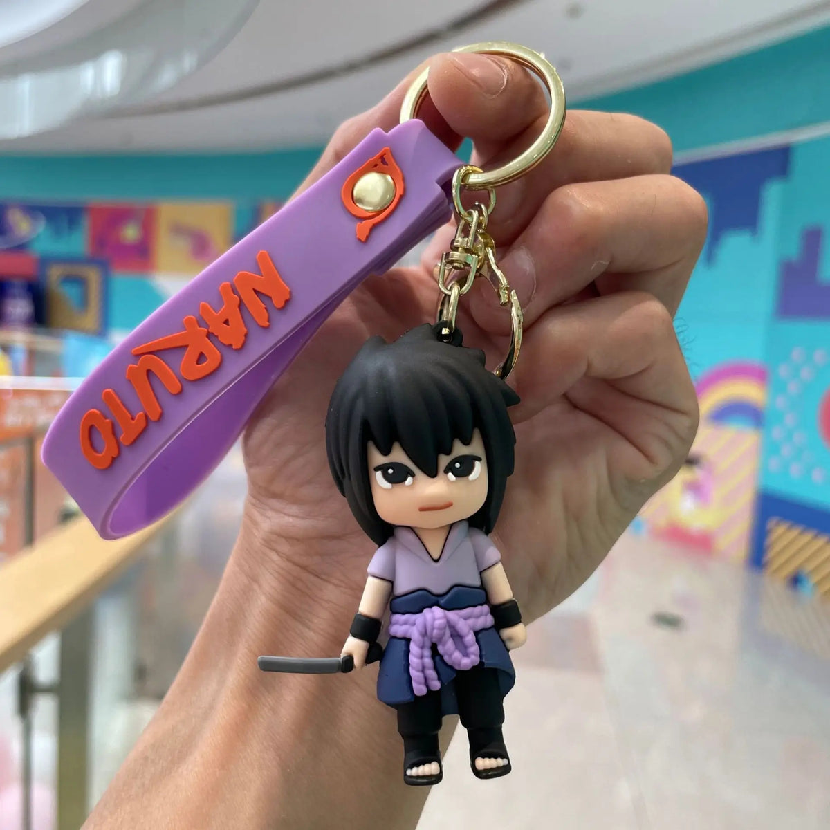 Naruto cartoon character key chain PVC 3D doll pendant Naruto Uzumaki Kakashi spot car key chain backpack jewelry pendant gift