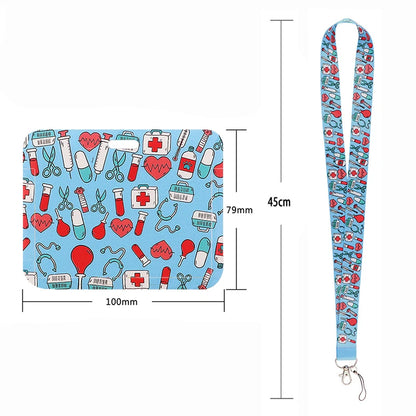 100 Styles Anatomy Credential Holder Keychains Neck Lanyard Pass Card Anime Credit Card Holder Keychain Straps Wholesale