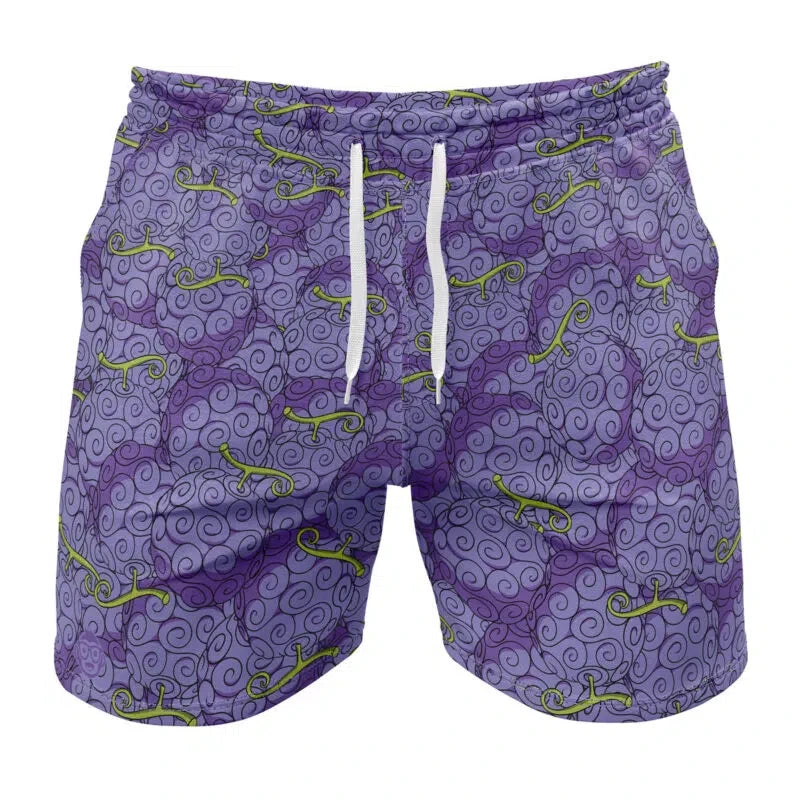 2026 Summer One Piece Luffy Retro Cosplay Shorts Men's Oversized 3D Printed Quick-drying Beach Pants Family Unisex Children.