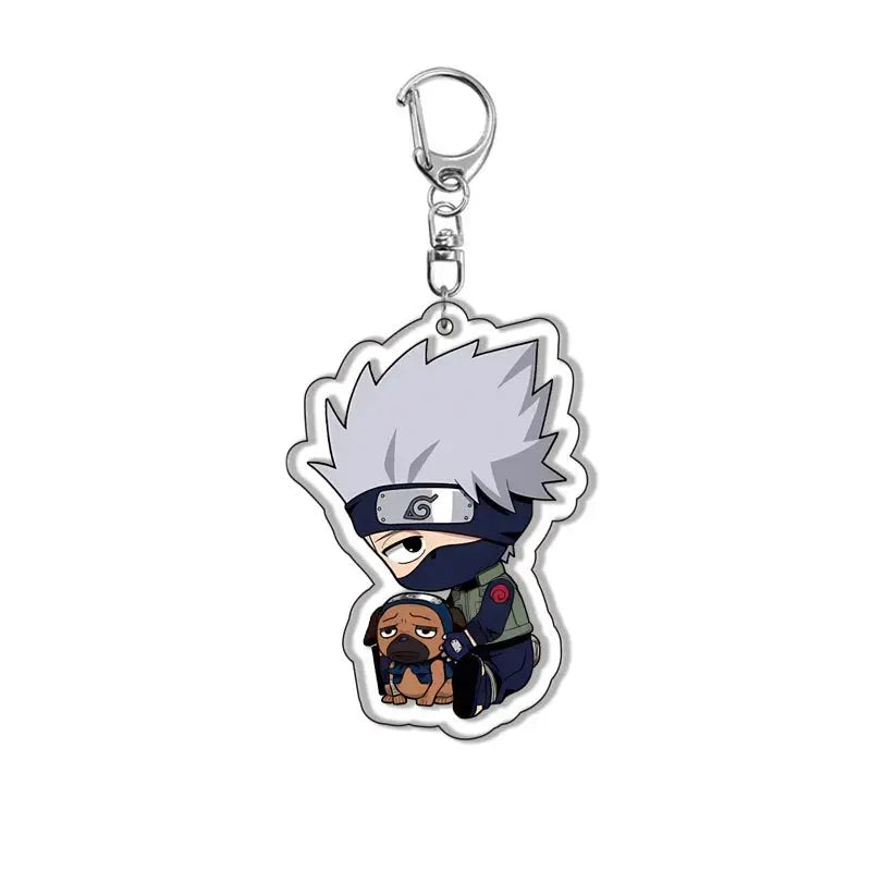 Naruto Shippuden Anime Acrylic Backpack Keychain Pendant Cosplay Accessory Uzumaki Naruto Figure Collectible Gift for Fans