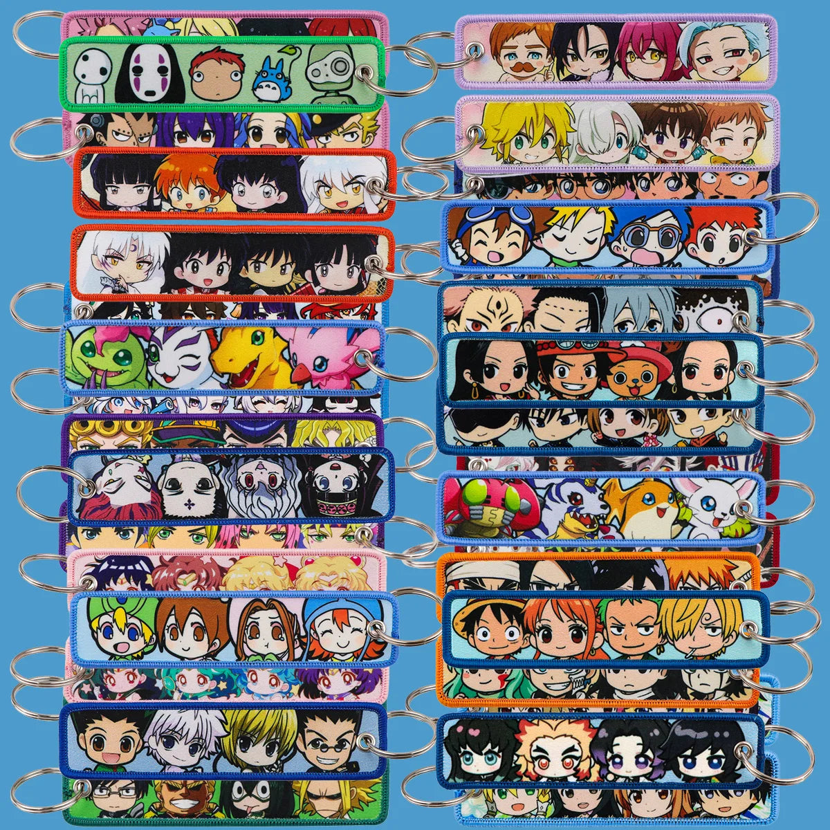 Anime Character Embroidery Keychain