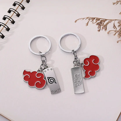Naruto cartoon anime game merchandise keychain pendant creative Konoha rogue ninja Akatsuki organization pendant accessory