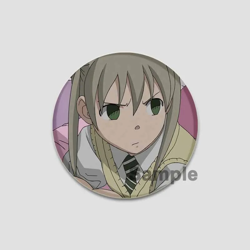 58/44/32mm Anime Soul Eater Round Pins Cartoon Badges