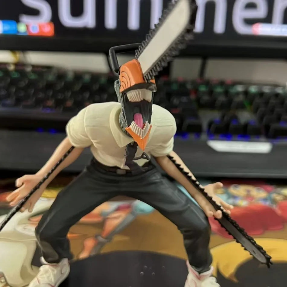 Man chainsaw denji anime figure denji/power action figure 1560 chainsaw man denji statuette adult model collectible doll toy