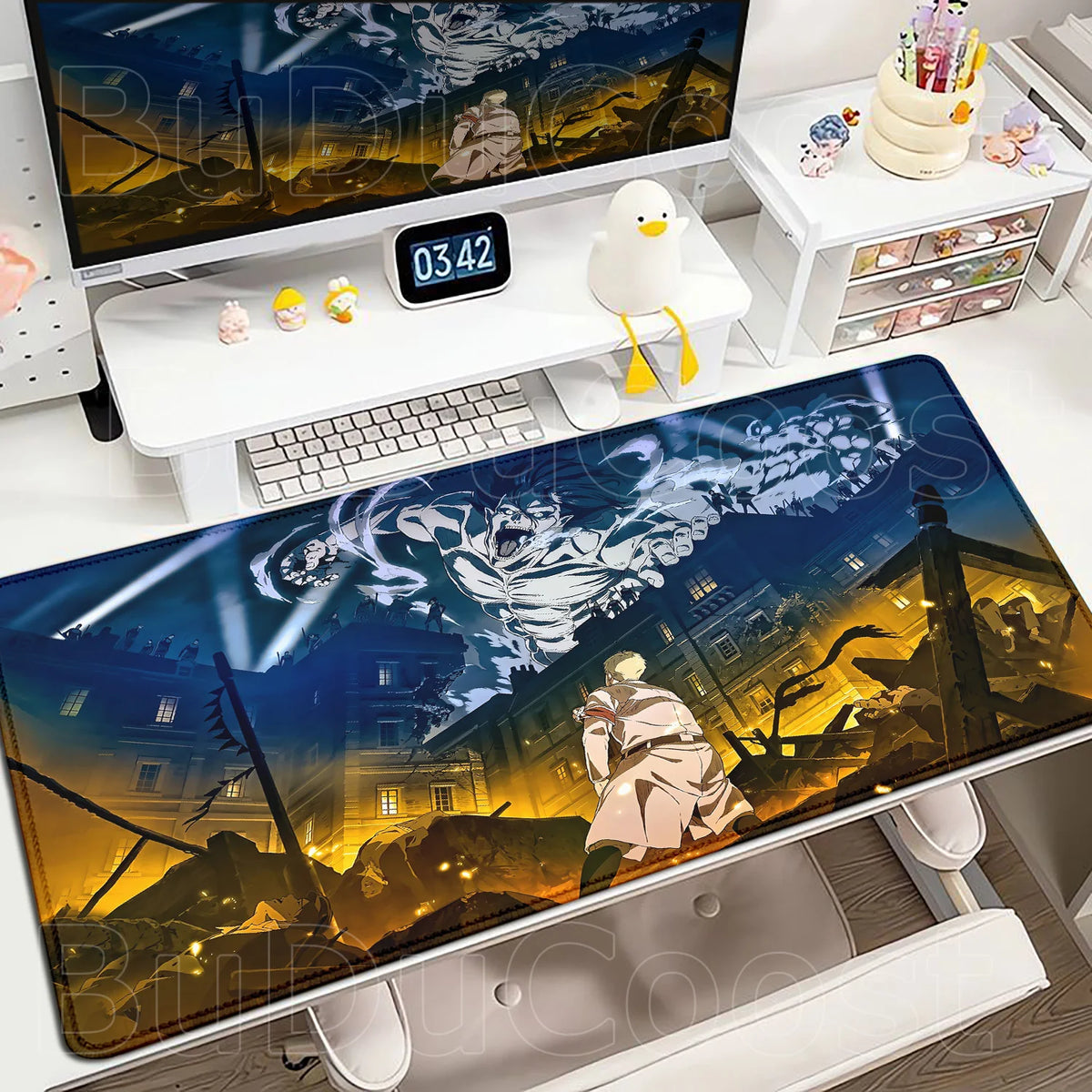 New Mousepad Anime Attack on Titan Mouse Pad Gaming Accessories PC Keyboard Large Rubber Non-slip Desk Mat Computer Table Carpet