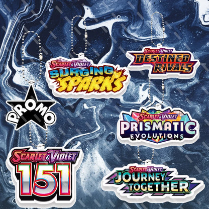 6pcs Anime Cartoon Pocket Monsters Small Card Logo Acrylic Keychain Fashion Peripheral Accessory Pendant Charm Keyring Gifts Toy