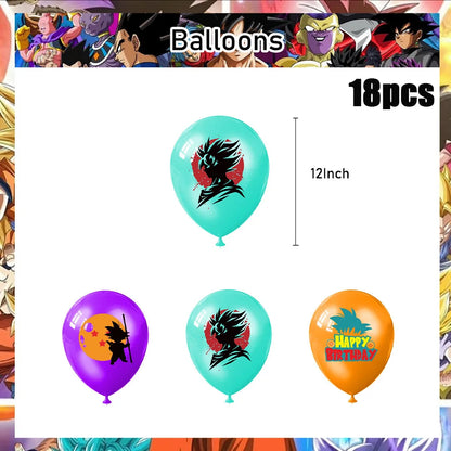 Dragon Ball Birthday Party Decorations Party Supplies Tablecloths Paper Cup Plates Napkin Gift Bags Banners Baby Birthday Shower