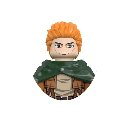 New Attack on Titan Minifigure Keychain Shingeki No Kyojin Eren Levi Mikasa Anime Action Figures Toys for Kids Gift