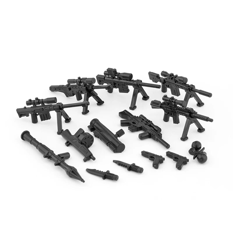 Military Special Forces SWAT Gangster Jeeps Off-Road Vehicle Assault Boat Model Soldier Weapons Building Block Toy For Children